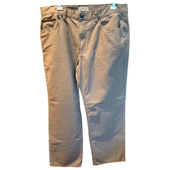 Blue Mountain Relaxed Fit 5-Pocket Canvas Pants 38×32 Khaki –Excellent Condition - Picture 3 of 10